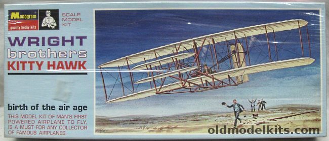 Monogram 1/40 Wright Brothers Kitty Hawk - Blue Box Issue, PA201-130 plastic model kit